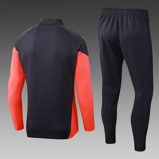 2025/2026 Bayern Munich Half-Pull Training Suit Black Football Jacket