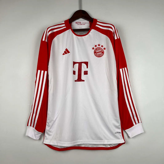 2023/2024 Bayern Munich Home Football Long Sleeve Jersey
