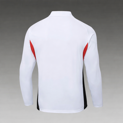 2025/2026 Bayern Munich Half-Pull Training Suit White Football Jacket
