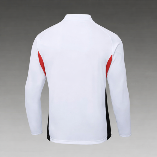 2025/2026 Bayern Munich Half-Pull Training Suit White Football Jacket