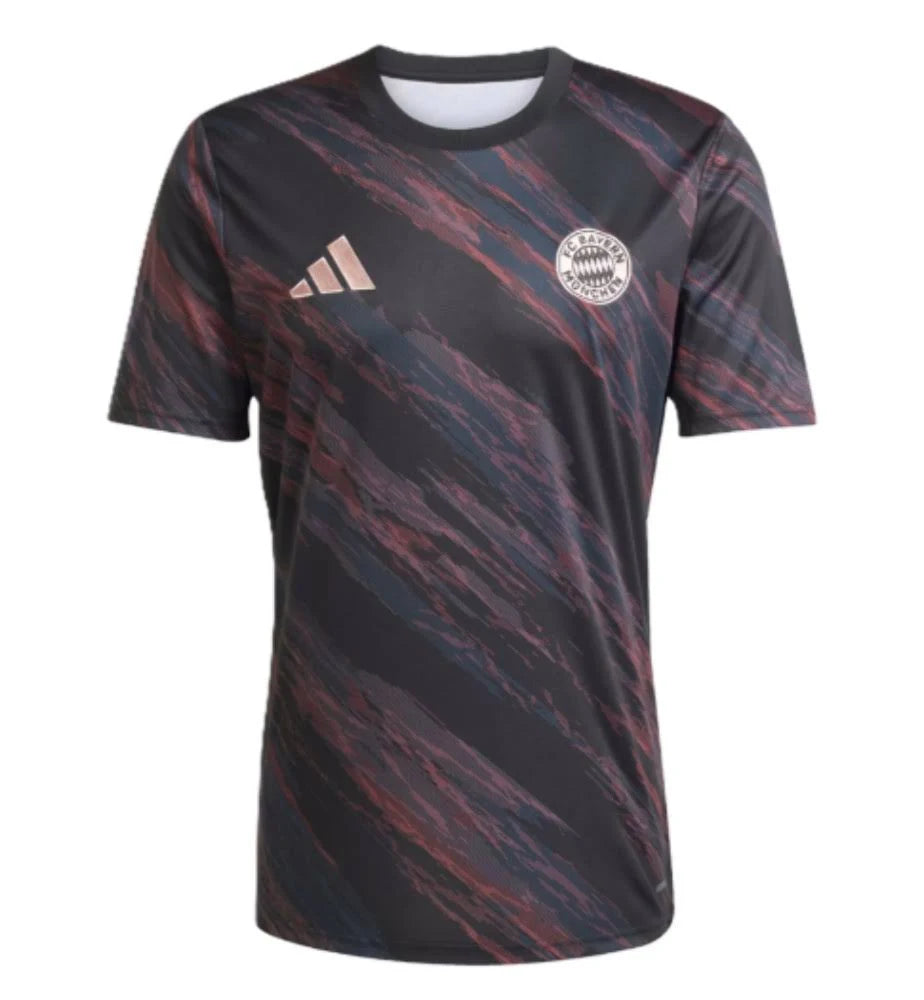 2025/2026 Bayern Munich Training Wear Red and Black Football Jersey