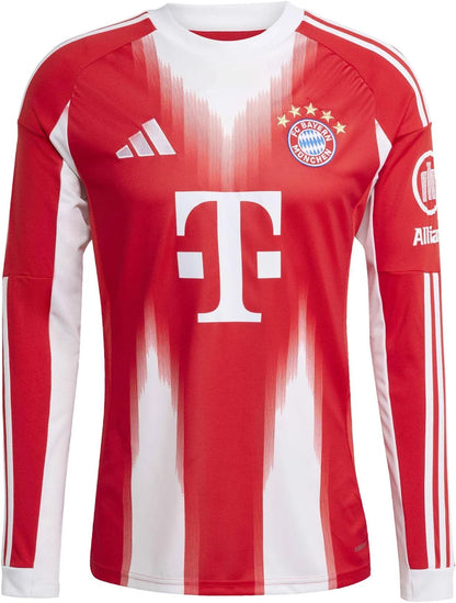 2025/2026 Bayern Munich Home Long Sleeve Football Jersey